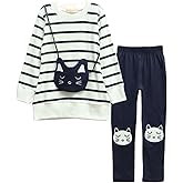 Urtrend Little Girls' Kids 2 Pieces Long Sleeve Top Pants Leggings Clothes Set Outfits
