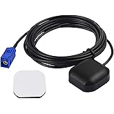 Bingfu Vehicle Waterproof Active GPS Navigation Antenna Fakra C Blue GPS Antenna Compatible with Car Truck SUV Head Unit