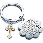 WSAORM Cross Keychain Religious Gifts For Women Christian Keychain For Women Faith Based Gifts Isaiah 41:10 Jewelry