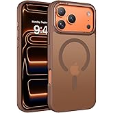 BENTOBEN Magnetic for iPhone 17 Pro Case 6.3" 2025, [Compatible with Magsafe] Slim Cute Matte Translucent Shockproof Drop Protective Bumper Women Men Phone Cover for iPhone 17 Pro, Desert Titanium