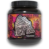 Bone Labs Fight Fuel Combat Pre-Workout - Fruit Punch | No Jitters. No Crash. Clean. Sustained-Release Caffeine, 1,100mg Electrolytes, Hydration, L-Citrulline. Built for sports