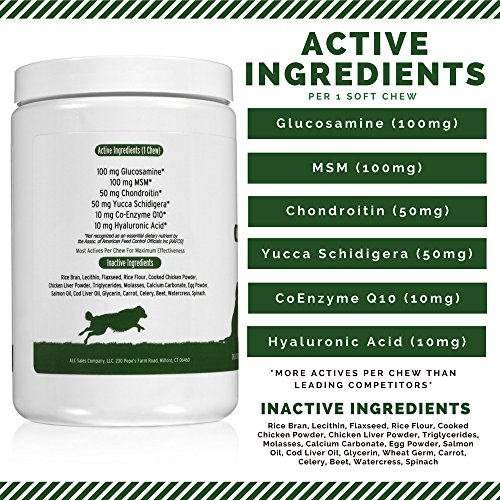 Doggie Dailies Glucosamine Dogs 225 Soft Chews, Advanced Hip Joint