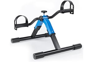 RYGEO Folding Pedal Exerciser Mini Exercise Bike Under Desk Bike Pedal Exerciser for Arms and Legs Cardio Workout, Portable Desk Bike Peddler Machine for Sedentary Officer & Seniors