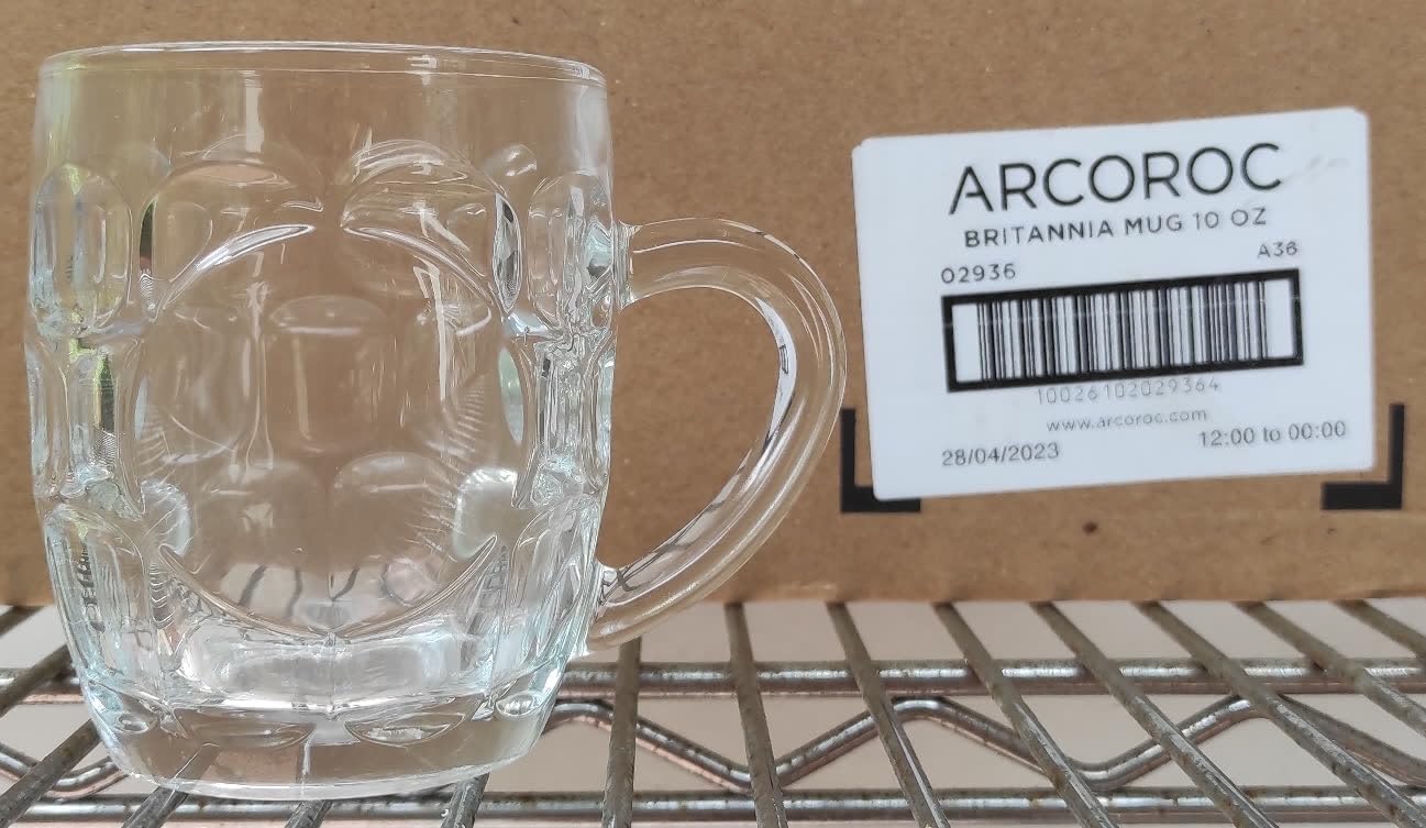 Britannia Beer Tankards 10oz / 285ml - Set of 4 | Half Pint Tankard, Britannia Beer Mug