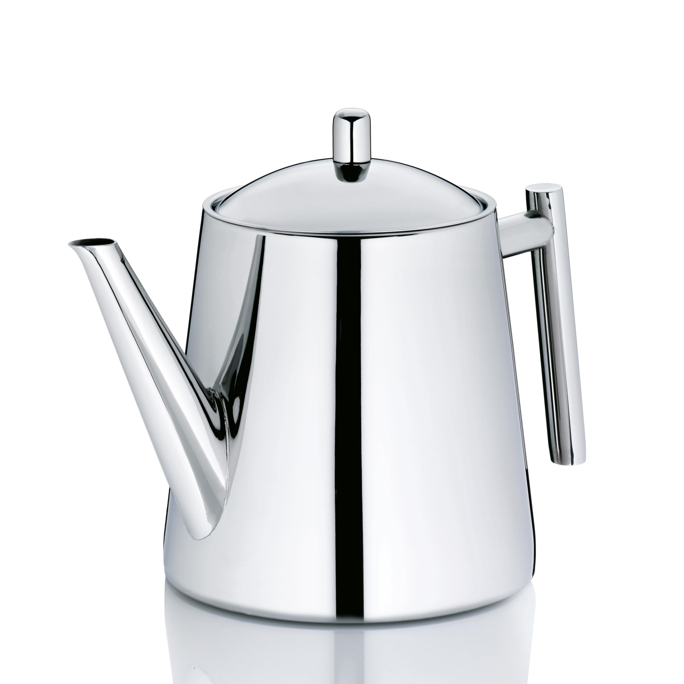 Kela teapot with strainer insert, stainless steel teapot 1.7 litre ANCONA, teapot for loose tea and tea bags, tea maker
