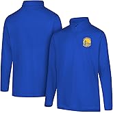 Ultra Game NBA Mens NBA Official Quarter Zip Long Sleeve Pullover T-Shirt
