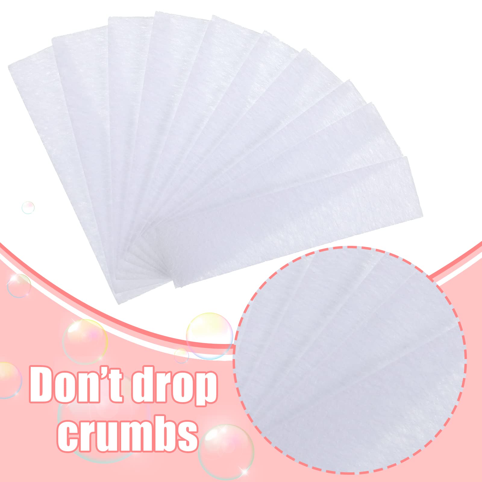 Maitys Eyebrows Small Wax Strips Kit Hair Removal Paper Facial Strips Epilating Pads for Women Men Eyebrow Body Face Arms Lip, 0.4 x 2.4 Inches, White, Wax Not Included(200 Pieces)