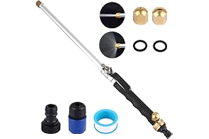 CONGDAREN Jet Nozzle Power Washer for Garden Hose Hydro Jet Nozzle 2-in-1 High Pressure Washer Tools with 2 Different Nozzles and Hose Quick Connectors