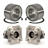 Front Rear Wheel Bearing And Hub Assembly Kit For