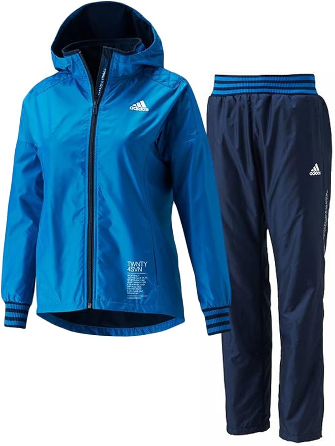 Amazon アディダス Adidas レディース 24 7 フード付きウィンドジャケット パンツ上下セット ユニティブルー Cネイビー Bwt00 Az8405 Bwt01 Az8402 M ジャージ上下セット 通販