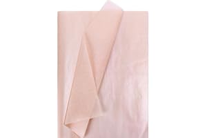 Whaline Champagne Pink Tissue Paper Bulk, 100 Sheets Metallic Gift Wrapping Paper for Weddings, Birthday Party, Showers, Arts