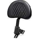 Eumti Adjustable Plug-in Driver Rider Backrest Pad Motorcycle Front Custom Mounting Kit Compatible with Harley Touring Models Road King Street Glide Electra Glide Road Glide 1997-2026