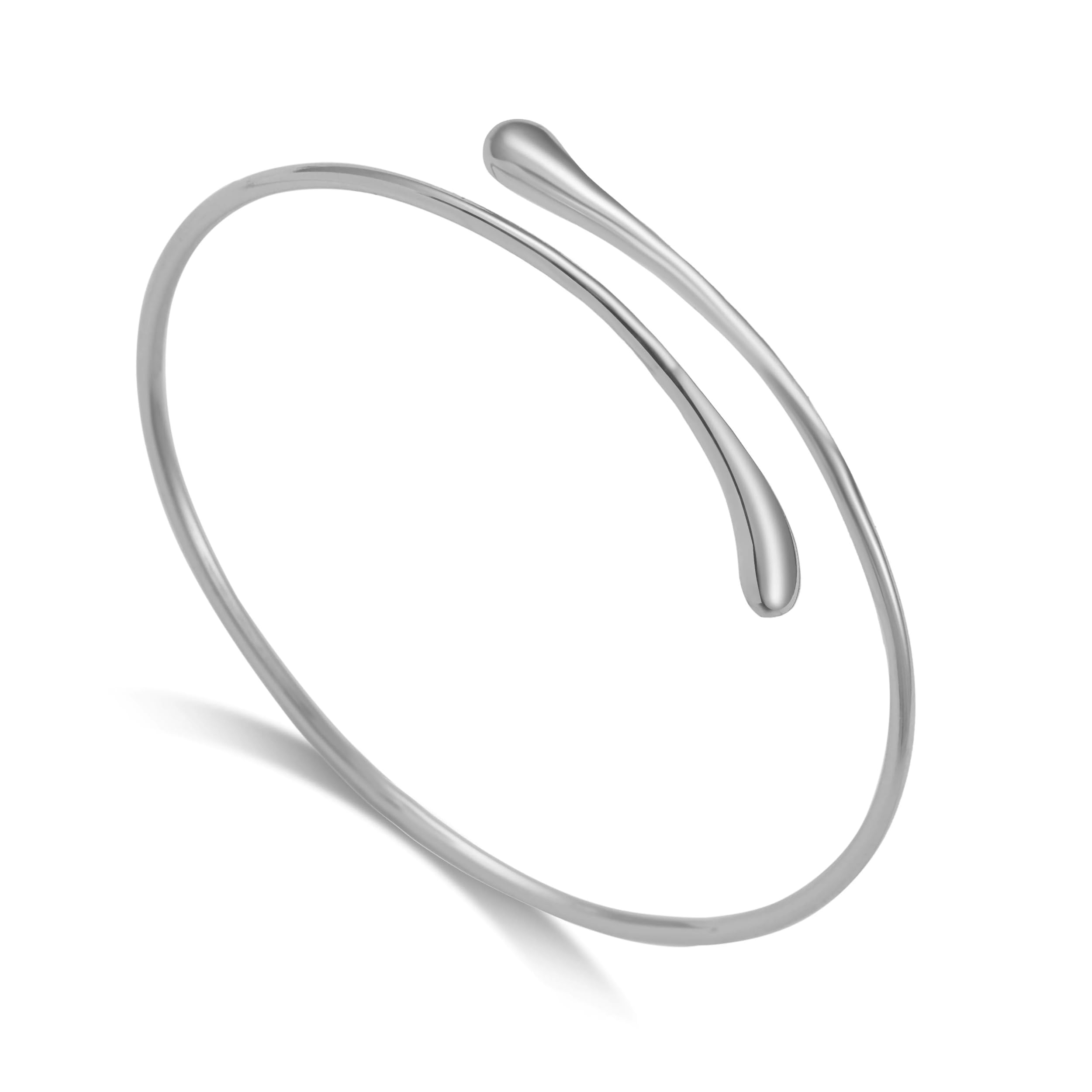 Philip Jones Silver Plated Teardrop Bangle