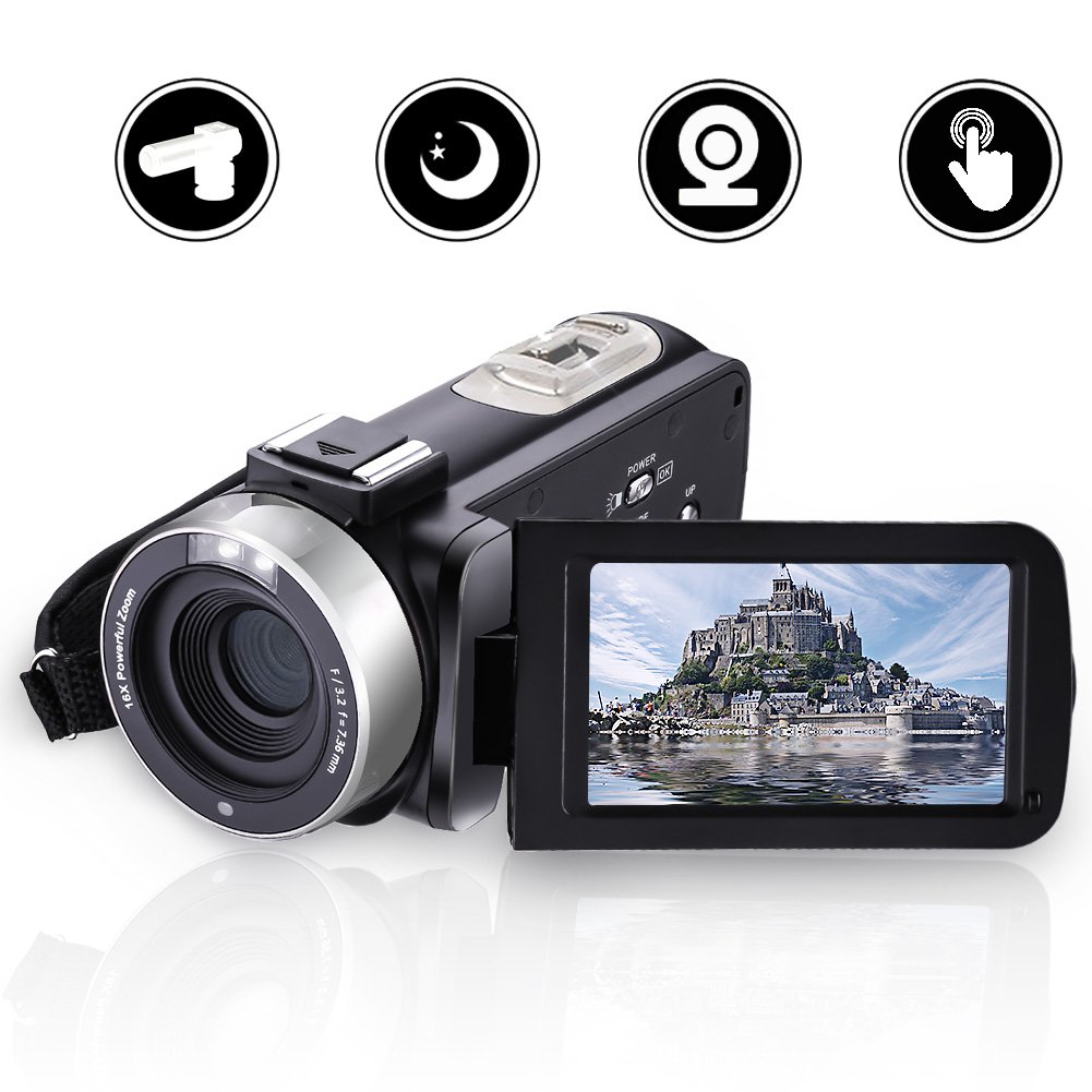 Camcorder Video Camera Full HD 1080p 24.0MP Digital Camera External
