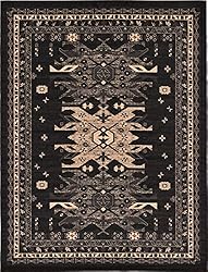 Unique Loom Taftan Collection Border Geometric