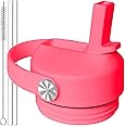 Haloera Straw Cap for YETI Rambler Lid Replacement - Bimini Pink Straw Lid for YETI Lid Rambler Water Bottle Jr 12 oz 18 oz 26 oz 36 oz 64 oz Accessories Top