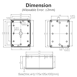 LeMotech Junction Box IP67 Waterproof Dustproof ABS