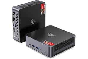 KAMRUI AM21 Mini PC, AMD Ryzen 7 8745HS (8C/16T, up to 4.9GHz), 16GB DDR5 5600MHz RAM, 512GB M.2 2280 PCIe 4.0 SSD, Mini Desk
