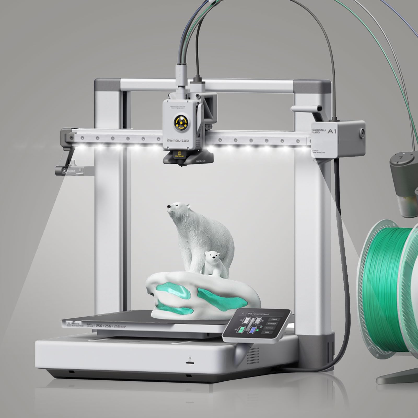 Photo 1 of 3D Printer LED Light Strip Kit for Bambu Lab A1,24V 190mm High Brightness Light Bar with 480mm Cable Easy Installation 3D Printer Accessories Parts