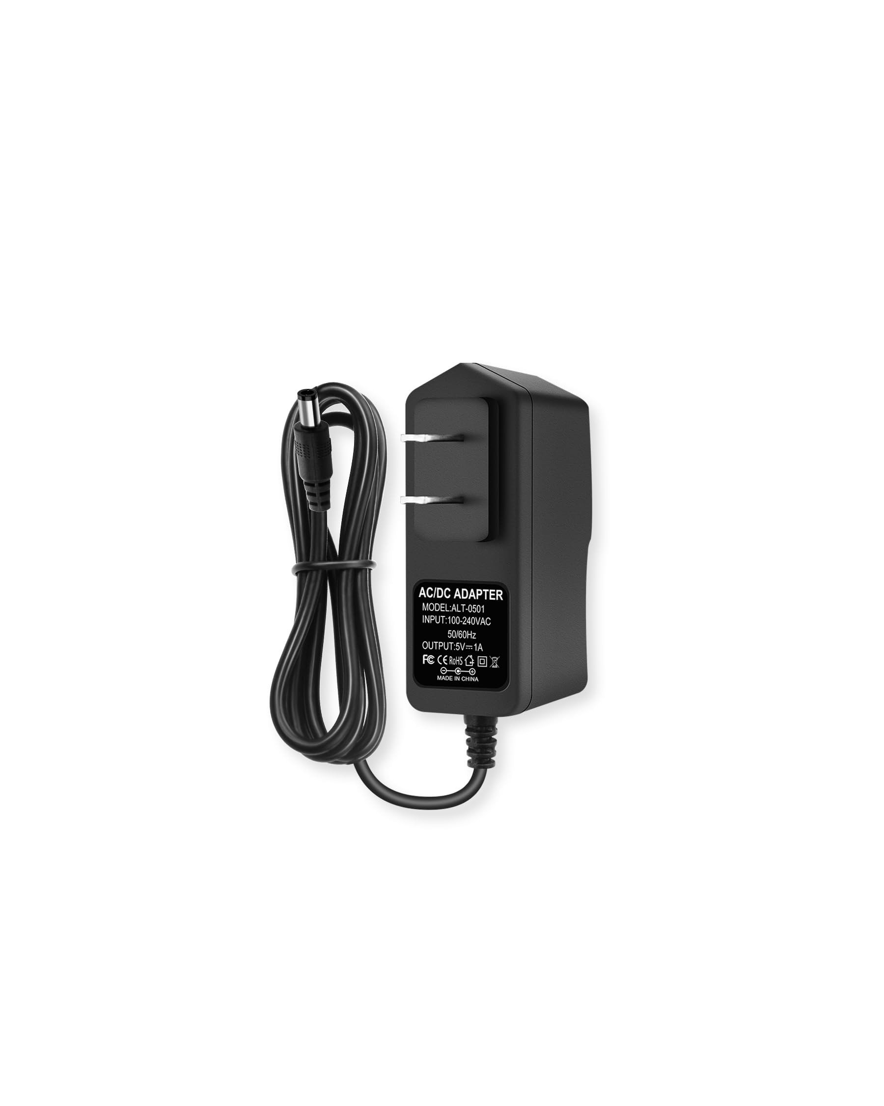 Photo 1 of 5V 1A Power Supply Adapter, AC to DC 5V Power Adapter, 100-240V 50-60Hz AC Input to DC 5Volt 1Amp Universal Transformer, 5.5mm x 2.5mm US Plug