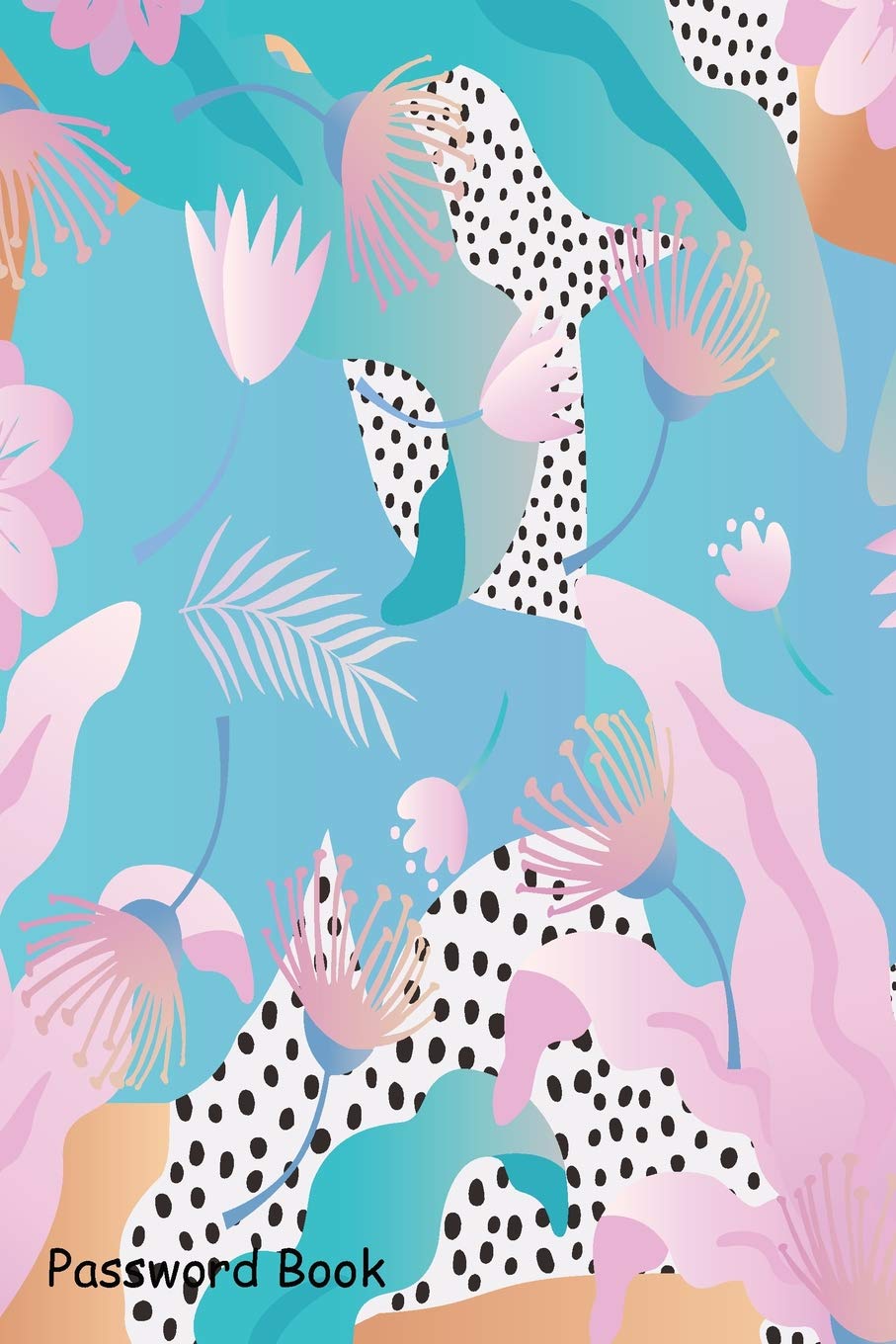 Password Book: Include Alphabetical Index With Tropical jungle leaves