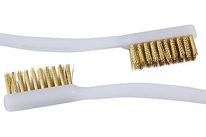 Imdinnogo BCZAMD 3D Printer Nozzle Cleaning Brass Wire Toothbrush Tool Brass Brush Handle Hot End Cleaning Toothbrush (2Pcs)