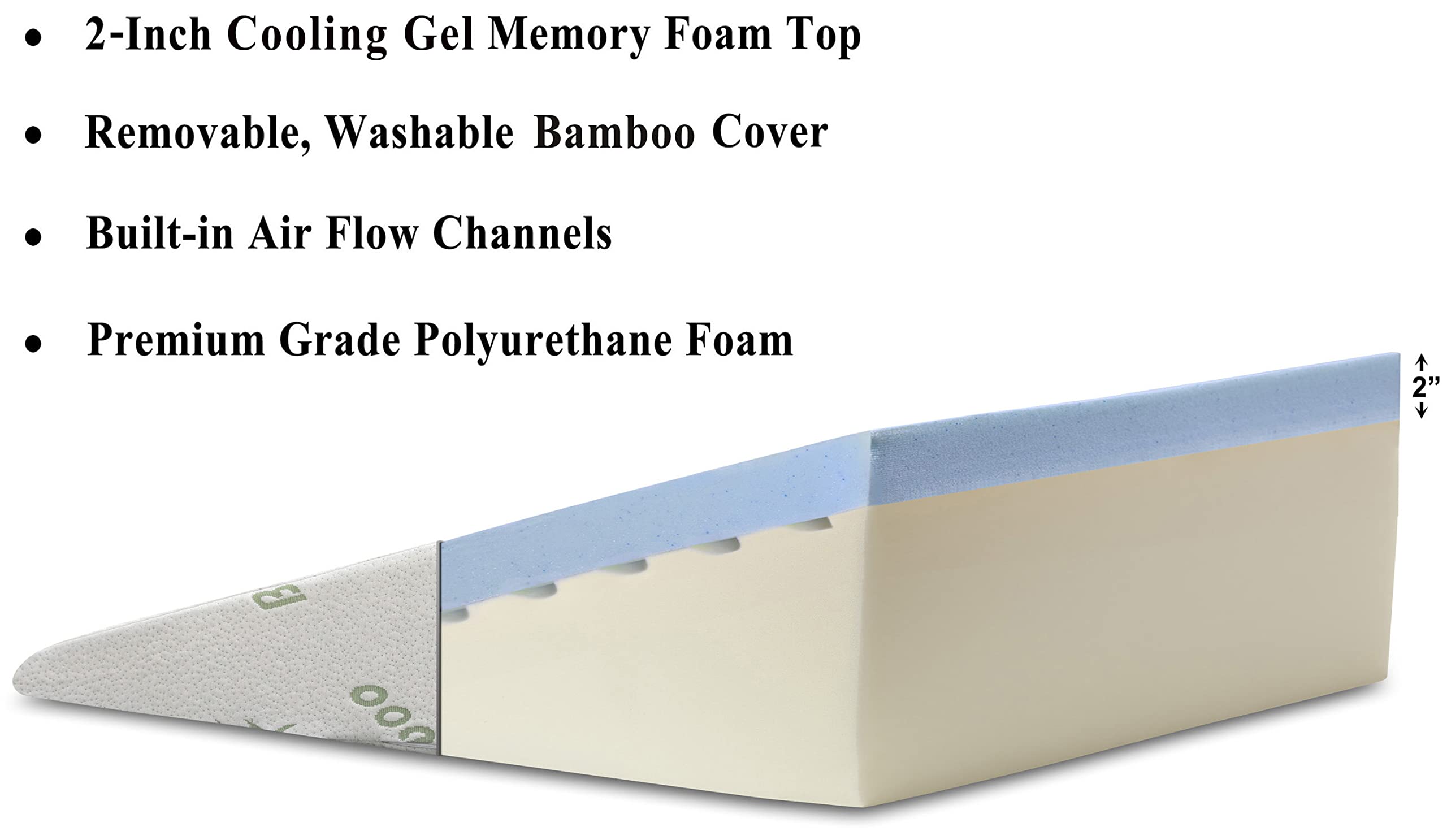 InteVision Foam Bed Wedge Pillow (26