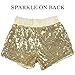 Cilucu Baby Girls Shorts Toddler Sequin Shorts Sparkles on Both Sides Gold 2T