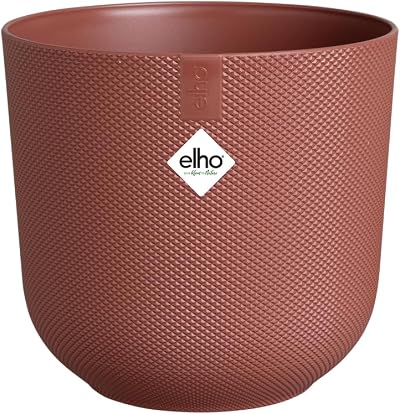 elho Jazz Round 23cm Flower Pot Indoor Plant Pot 100% Recycled Plastic Red