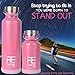 Rehydrate Pro 25oz Insulated Water Bottle with Straw, Bonus Lids and Leak Proof Flask to Keep Liquids Hot or Cold- Triple Wall Vacuum Water Bottle Insulated, Perfect for Gifts
