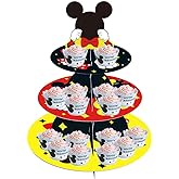 Large 3-Tier Cute Mouse Cupcake Stand Mouse Birthday Party Supplies