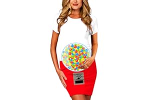 Deerose Womens Maternity Dresses Short Sleeve Halloween Pregnancy Mummy Costume Dress