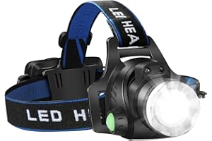 CUGHYS Headlamp Flashlight, USB Rechargeable Led Head Lamp, IPX4 Waterproof T004 Headlight with 4 Modes and Adjustable Headband, Perfect for Camping, Hiking, Outdoors, Hunting（One PCS