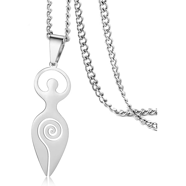 Vintage Fertility Goddess Pendant Necklace – Symbolic Wish Gift Jewelry For Women In Velvet Bag - View #2