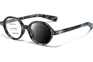 HOOBAY Progressive Multifocus Reading Glasses Men Women,Progressive Readers No Line HD Scratch-Resistant Resin Lenses