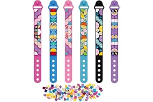 SIENON Bracelets 6PCS, Kids Building Blocks Dots Bracelets, DIY Creative Craft Bracelet Making Kit for Kids, Friendship Bracelets, Dots Construction Toys Kit for Birthday for Girls Boys