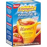 Emergen-C Immune+ Warmers Dietary Supplement (Apple Cider Flavor, 10 Count 0.33 oz. Packets)