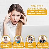 Ainiv 12PCS Funny Face Squeeze Stress Balls PU Large 6.3cm Hand Exercise Fidget view 4