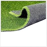 Fas Home Artificial Grass Turf 7FTX15FT(105 Square FT),0.8" Pile Height Realistic Synthetic Grass, Drainage Holes Indoor Outdoor Faux Grass Astro Rug Carpet for Pet Dog Garden Backyard Balcony