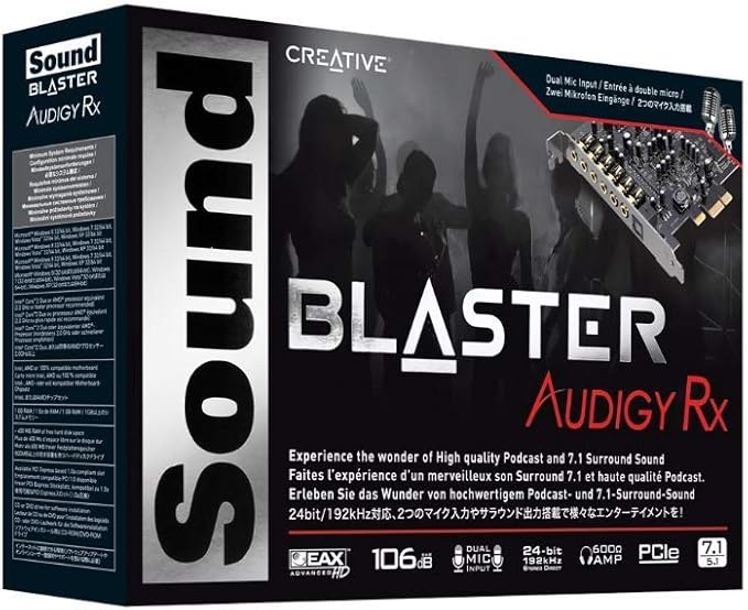 Creative Sound Blaster Audigy Pcie Rx 7 1 Sound Card With High Performance Headphone Amp Computers Accessories Amazon Com Creative Sound Blaster Audigy Pcie Rx 7 1 Sound Card With High Performance Headphone Amp Computers Accessories Amazon Com