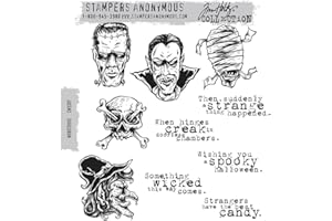 Stampers Anonymous CMS307 Tim Holtz Cling Stamps 7"X8.5"-Monstrous