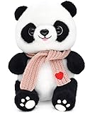 9.8'' Panda Dolls with Love Heart Scarf, Soft