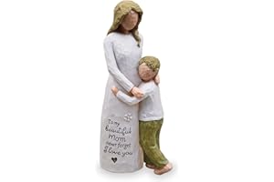 AcowSpt Mother of The Groom Gifts, Mom Gifts from Son, Boy Mom Gifts, Gift for Moms from Son, Sculpted Hand-Painted Figurine