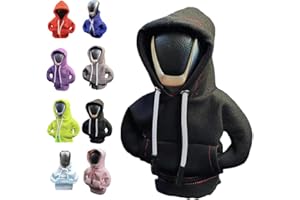 BYLIDRIM Hoodie Gear Shift Cover, Car Gear Shift Cover Hoodie,4.7 Inch Car Shifter Stick Protector Decoration. Universal fit Shift knob Cover Car Interior Decor Accessories (Black)