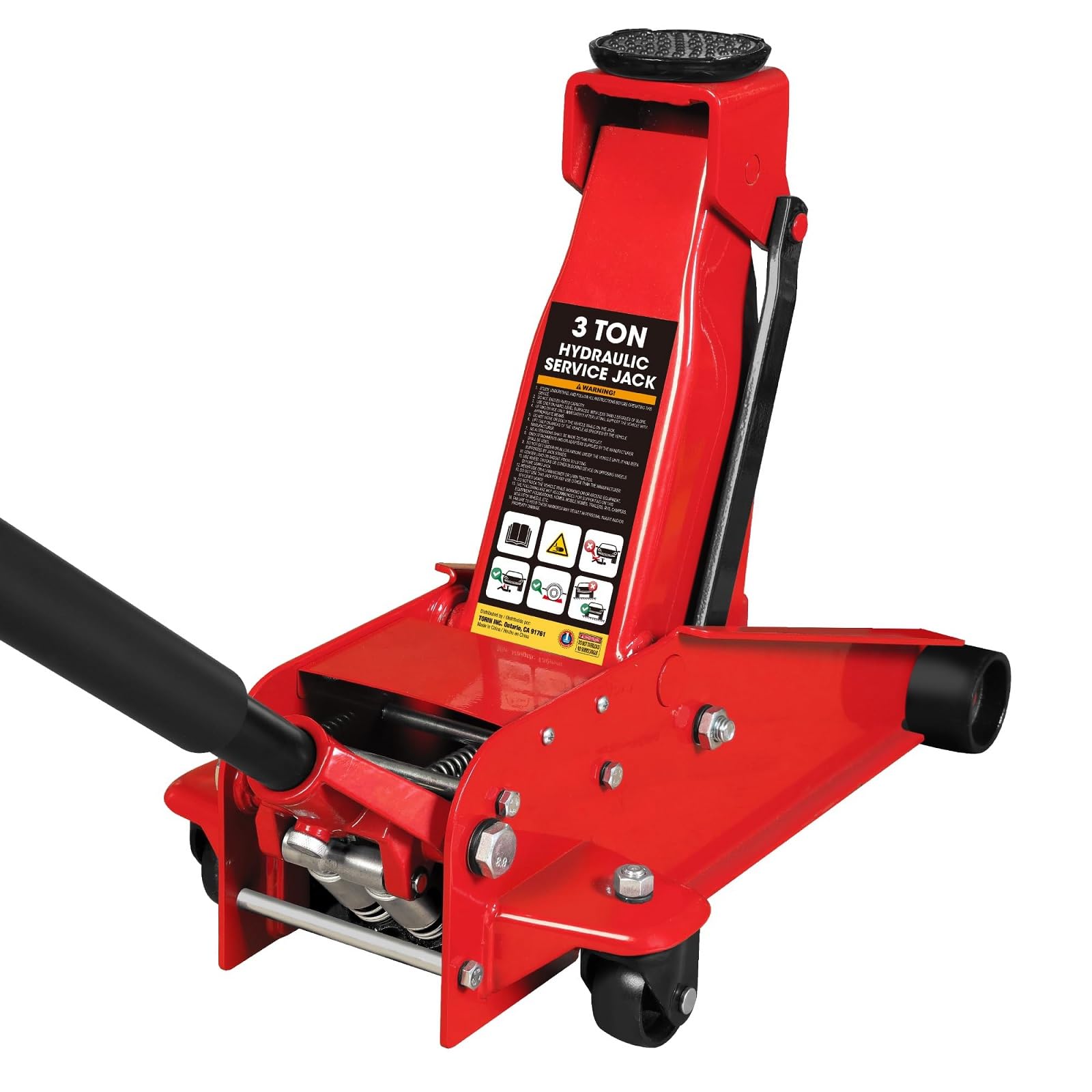 BIG RED Torin Hydraulic Floor Jack: Ultra-Lightweight with Dual Pump Quick Lift, Heavy Duty Steel, Convenient for Daily Use, 3 Ton (6,000 lbs Capacity)