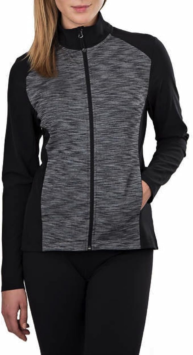 Tuff Athletics Ladies Lightweight Active Jacket (Small, Gray Spacedye