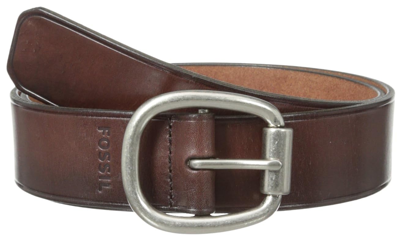 Fossil Belts, Women's Rollerbuckle Centerbar Belt Color Brown M