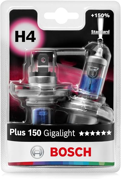 Bosch H4 Plus 150 Gigalight 12V 60/55W Pack of 2 P43t Headlight Bulbs