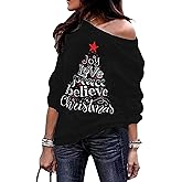 Roshop St Patricks Day Shirts Women Off Shoulder Long Sleeve Slouchy Lucky Irish Shamrock Holiday Sweatshirts