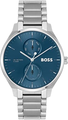 Coleção Tyler Boss Multifunção Relógio Analógico de Quartzo para Homens com Bracelete de Aço Inoxidável